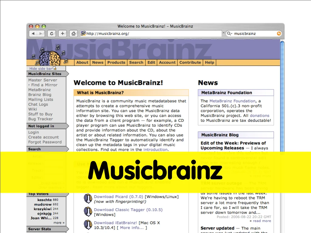 Slide reading: Musicbrainz.