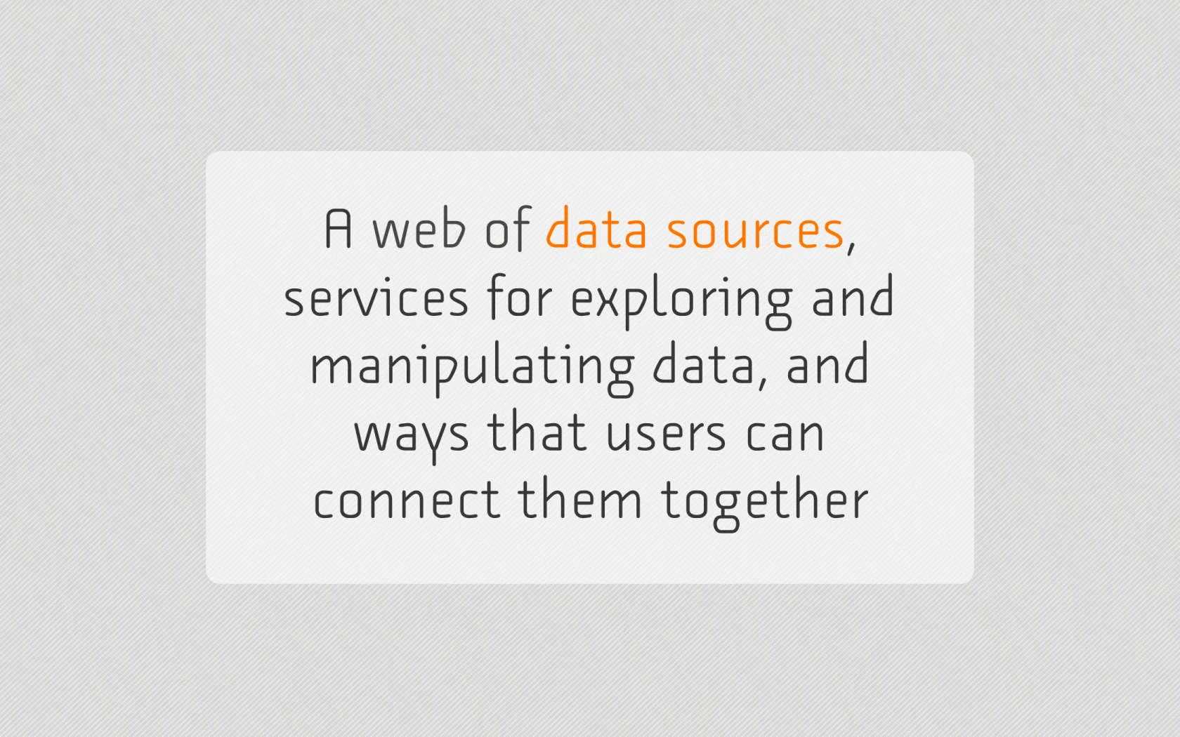 Visual from slide 25 of Native to a Web of Data.
