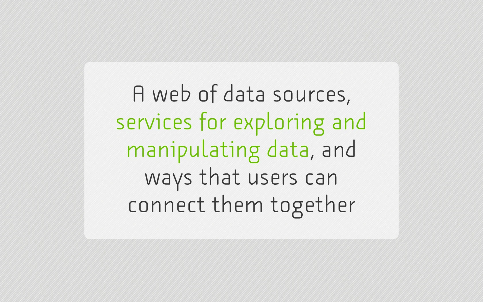 Visual from slide 27 of Native to a Web of Data.