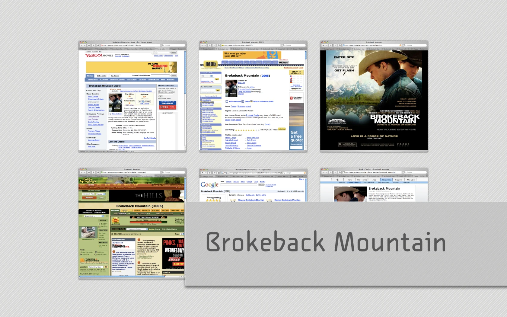 Slide reading: Brokeback Mountain.