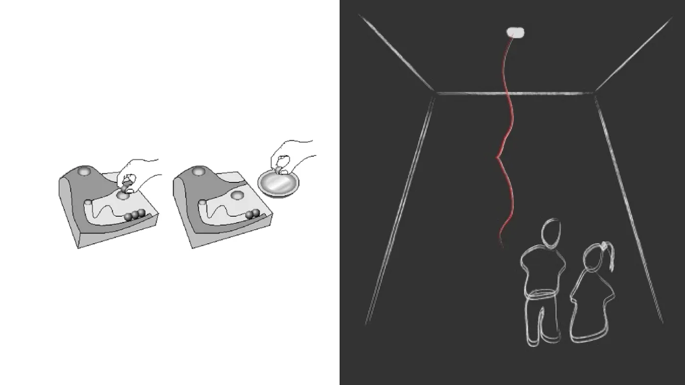 Durrell Bishop's marble answering machine and Natalie Jeremijenko's Live Wire installation.